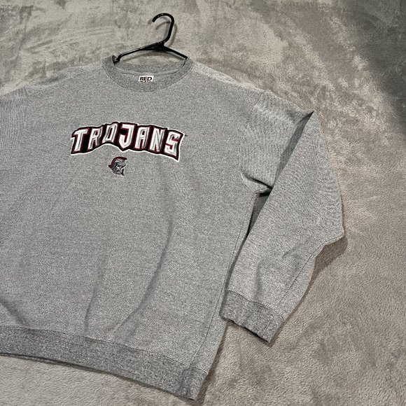 Vintage USC Trojans Sweatshirt Adult XL Gray Knit Crewneck Pullover Sweater - Picture 2 of 7